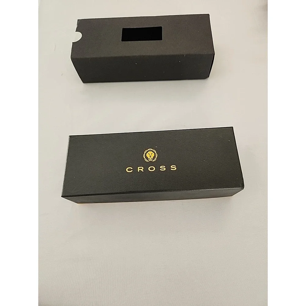 CROSS CALAIS Chrome/Blue Refillable Rollerball Pen Gift Box Med Point CFS Logo